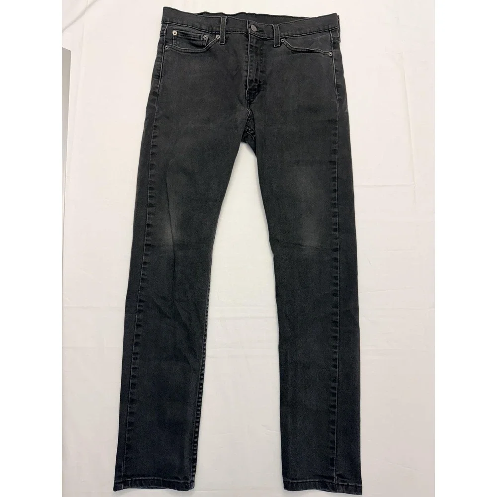 Levis 511 Jeans Mens 33x32 Gray Charcoal‎ Wash Slim Fit Tapered Denim Pants